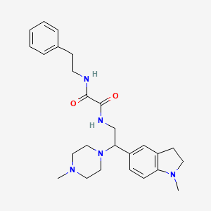 N1-(2-(1-methylindolin-5-yl)-2-(4-methylpiperazin-1-yl)ethyl)-N2-phenethyloxalamide