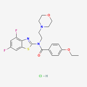 molecular formula C22H24ClF2N3O3S B2863149 N-(4,6-difluorobenzo[d]thiazol-2-yl)-4-ethoxy-N-(2-morpholinoethyl)benzamide hydrochloride CAS No. 1215734-30-7