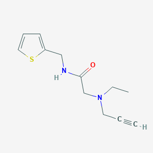 molecular formula C12H16N2OS B2863161 2-[ethyl(prop-2-yn-1-yl)amino]-N-[(thiophen-2-yl)methyl]acetamide CAS No. 1147332-31-7