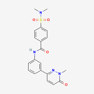 molecular formula C20H20N4O4S B2863168 4-(dimethylsulfamoyl)-N-[3-(1-methyl-6-oxo-1,6-dihydropyridazin-3-yl)phenyl]benzamide CAS No. 899743-58-9