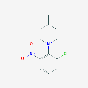 molecular formula C12H15ClN2O2 B2863169 Piperidine, 1-(2-chloro-6-nitrophenyl)-4-methyl- CAS No. 1090783-85-9