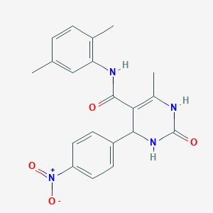 molecular formula C20H20N4O4 B2863215 N-(2,5-dimethylphenyl)-6-methyl-4-(4-nitrophenyl)-2-oxo-1,2,3,4-tetrahydropyrimidine-5-carboxamide CAS No. 537680-07-2