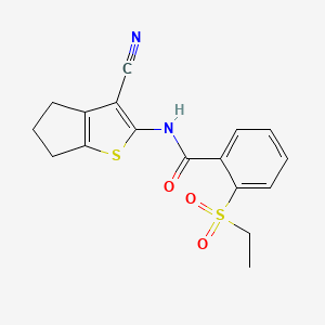 N-(3-cyano-5,6-dihydro-4H-cyclopenta[b]thiophen-2-yl)-2-ethylsulfonylbenzamide