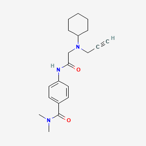 4-{2-[cyclohexyl(prop-2-yn-1-yl)amino]acetamido}-N,N-dimethylbenzamide