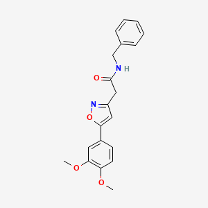 molecular formula C20H20N2O4 B2863224 N-benzyl-2-[5-(3,4-dimethoxyphenyl)-1,2-oxazol-3-yl]acetamide CAS No. 953181-46-9