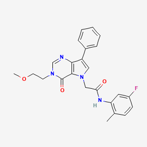 N-(5-fluoro-2-methylphenyl)-2-[3-(2-methoxyethyl)-4-oxo-7-phenyl-3,4-dihydro-5H-pyrrolo[3,2-d]pyrimidin-5-yl]acetamide
