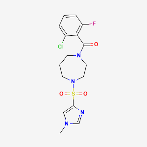 (2-chloro-6-fluorophenyl)(4-((1-methyl-1H-imidazol-4-yl)sulfonyl)-1,4-diazepan-1-yl)methanone