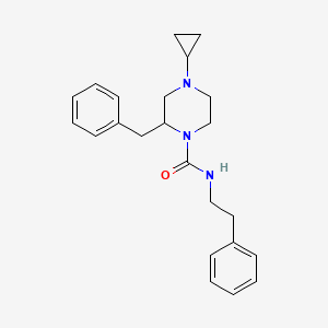 2-benzyl-4-cyclopropyl-N-phenethylpiperazine-1-carboxamide