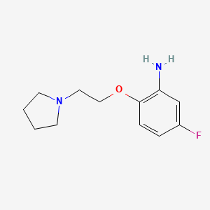 5-Fluoro-2-(2-pyrrolidin-1-ylethoxy)aniline