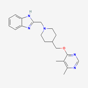 2-((4-(((5,6-dimethylpyrimidin-4-yl)oxy)methyl)piperidin-1-yl)methyl)-1H-benzo[d]imidazole