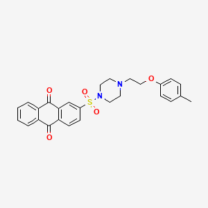 2-((4-(2-(p-Tolyloxy)ethyl)piperazin-1-yl)sulfonyl)anthracene-9,10-dione