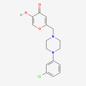 2-((4-(3-chlorophenyl)piperazin-1-yl)methyl)-5-hydroxy-4H-pyran-4-one