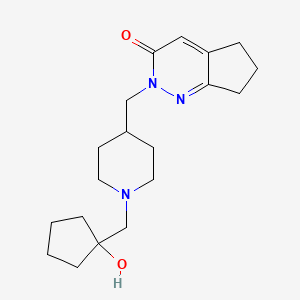 2-({1-[(1-hydroxycyclopentyl)methyl]piperidin-4-yl}methyl)-2H,3H,5H,6H,7H-cyclopenta[c]pyridazin-3-one