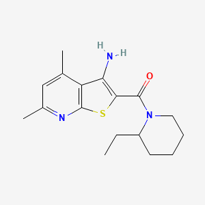 3-Amino-4,6-dimethylthiopheno[2,3-b]pyridin-2-yl 2-ethylpiperidyl ketone