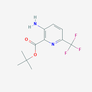 molecular formula C11H13F3N2O2 B2863298 Tert-butyl 3-amino-6-(trifluoromethyl)pyridine-2-carboxylate CAS No. 2248277-46-3
