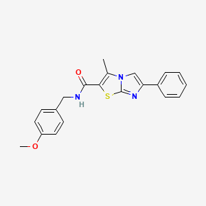 N-(4-methoxybenzyl)-3-methyl-6-phenylimidazo[2,1-b]thiazole-2-carboxamide
