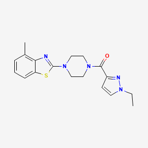 (1-ethyl-1H-pyrazol-3-yl)(4-(4-methylbenzo[d]thiazol-2-yl)piperazin-1-yl)methanone