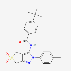 4-(tert-butyl)-N-(5,5-dioxido-2-(p-tolyl)-4,6-dihydro-2H-thieno[3,4-c]pyrazol-3-yl)benzamide