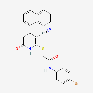 N-(4-bromophenyl)-2-{[3-cyano-4-(naphthalen-1-yl)-6-oxo-1,4,5,6-tetrahydropyridin-2-yl]sulfanyl}acetamide