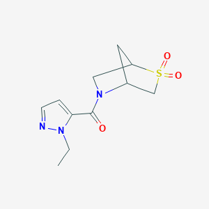 (2,2-dioxido-2-thia-5-azabicyclo[2.2.1]heptan-5-yl)(1-ethyl-1H-pyrazol-5-yl)methanone