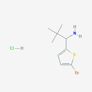 molecular formula C9H15BrClNS B2863318 1-(5-Bromothiophen-2-yl)-2,2-dimethylpropan-1-amine hydrochloride CAS No. 1315367-76-0