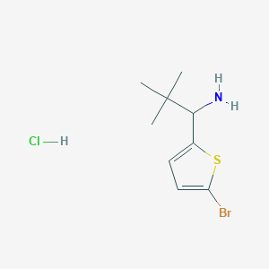 1-(5-Bromothiophen-2-yl)-2,2-dimethylpropan-1-amine hydrochloride