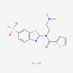 N-(2-(dimethylamino)ethyl)-N-(6-(methylsulfonyl)benzo[d]thiazol-2-yl)thiophene-2-carboxamide hydrochloride