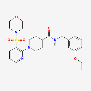 molecular formula C24H32N4O5S B2863323 N-[(3-ethoxyphenyl)methyl]-1-[3-(morpholine-4-sulfonyl)pyridin-2-yl]piperidine-4-carboxamide CAS No. 1189496-94-3