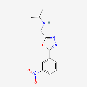 {[5-(3-Nitrophenyl)-1,3,4-oxadiazol-2-yl]methyl}(propan-2-yl)amine