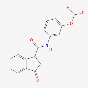 N-(3-(difluoromethoxy)phenyl)-3-oxo-2,3-dihydro-1H-indene-1-carboxamide