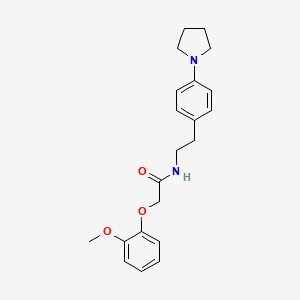2-(2-methoxyphenoxy)-N-(4-(pyrrolidin-1-yl)phenethyl)acetamide