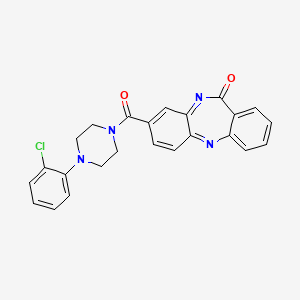 6-[4-(2-Chlorophenyl)piperazine-1-carbonyl]-2,9-diazatricyclo[9.4.0.0^{3,8}]pentadeca-1(11),3(8),4,6,12,14-hexaen-10-one