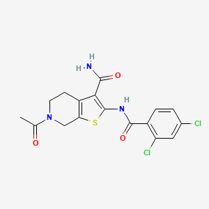 6-Acetyl-2-(2,4-dichlorobenzamido)-4,5,6,7-tetrahydrothieno[2,3-c]pyridine-3-carboxamide