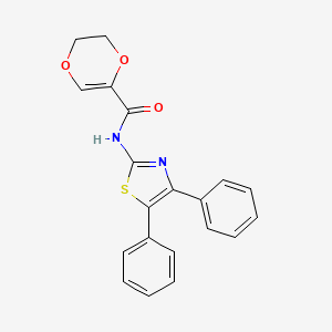 N-(4,5-diphenylthiazol-2-yl)-5,6-dihydro-1,4-dioxine-2-carboxamide