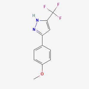 molecular formula C11H9F3N2O B2863343 3-(4-methoxyphenyl)-5-(trifluoromethyl)-1H-pyrazole CAS No. 380905-15-7