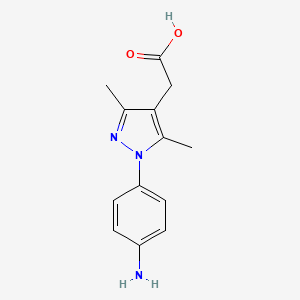 [1-(4-aminophenyl)-3,5-dimethyl-1H-pyrazol-4-yl]acetic acid