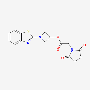 1-(Benzo[d]thiazol-2-yl)azetidin-3-yl 2-(2,5-dioxopyrrolidin-1-yl)acetate