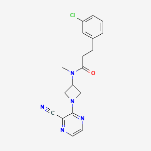 3-(3-Chlorophenyl)-N-[1-(3-cyanopyrazin-2-yl)azetidin-3-yl]-N-methylpropanamide