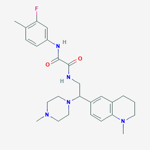 N1-(3-fluoro-4-methylphenyl)-N2-(2-(1-methyl-1,2,3,4-tetrahydroquinolin-6-yl)-2-(4-methylpiperazin-1-yl)ethyl)oxalamide