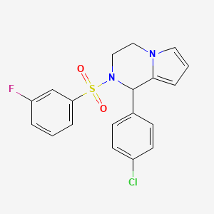 1-(4-Chlorophenyl)-2-((3-fluorophenyl)sulfonyl)-1,2,3,4-tetrahydropyrrolo[1,2-a]pyrazine