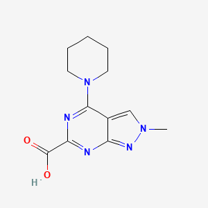 2-methyl-4-(piperidin-1-yl)-2H-pyrazolo[3,4-d]pyrimidine-6-carboxylic acid