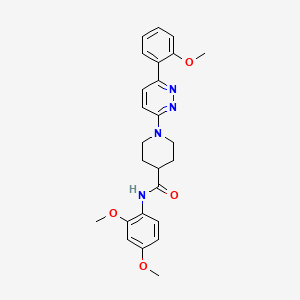 molecular formula C25H28N4O4 B2863374 N-(2,4-dimethoxyphenyl)-1-[6-(2-methoxyphenyl)pyridazin-3-yl]piperidine-4-carboxamide CAS No. 1105232-65-2