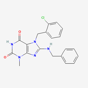 8-Benzylamino-7-(2-chloro-benzyl)-3-methyl-3,7-dihydro-purine-2,6-dione