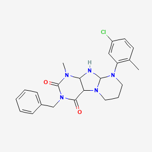 B2863386 3-benzyl-9-(5-chloro-2-methylphenyl)-1-methyl-1H,2H,3H,4H,6H,7H,8H,9H-pyrimido[1,2-g]purine-2,4-dione CAS No. 893998-43-1