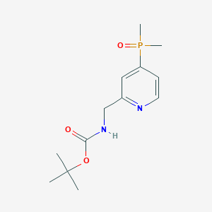 molecular formula C13H21N2O3P B2863395 Tert-butyl N-[(4-dimethylphosphorylpyridin-2-yl)methyl]carbamate CAS No. 2416231-79-1