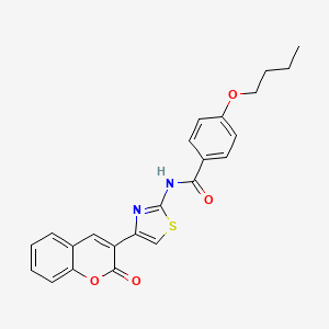 molecular formula C23H20N2O4S B2863406 4-butoxy-N-[4-(2-oxochromen-3-yl)-1,3-thiazol-2-yl]benzamide CAS No. 477547-25-4