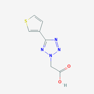 molecular formula C7H6N4O2S B2863407 2-[5-(thiophen-3-yl)-2H-1,2,3,4-tetrazol-2-yl]acetic acid CAS No. 869472-68-4