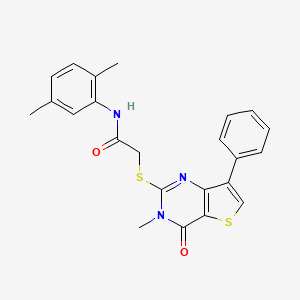 N-(2,5-dimethylphenyl)-2-[(3-methyl-4-oxo-7-phenyl-3,4-dihydrothieno[3,2-d]pyrimidin-2-yl)thio]acetamide