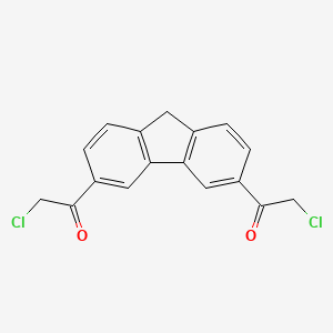 molecular formula C17H12Cl2O2 B2863419 2-chloro-1-[6-(2-chloroacetyl)-9H-fluoren-3-yl]ethan-1-one CAS No. 726156-98-5