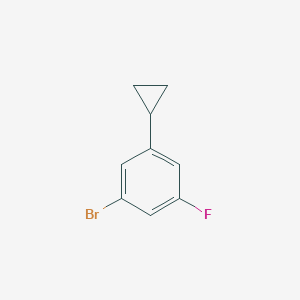 molecular formula C9H8BrF B2863432 1-Bromo-3-cyclopropyl-5-fluorobenzene CAS No. 1311265-74-3